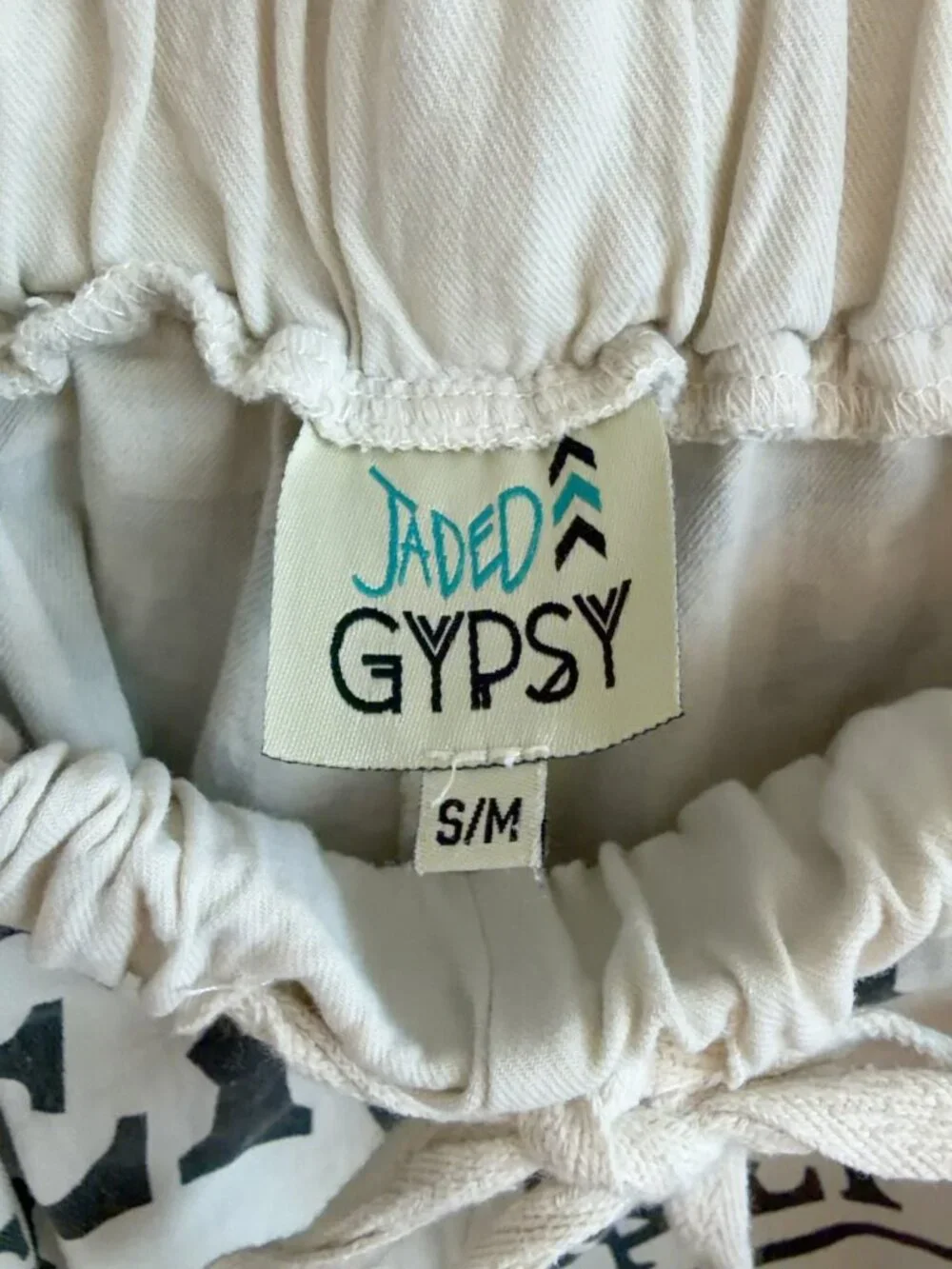 Jaded Gypsy Feed Sack Graphic Jogger Pants | Size S/M - Picture 4 of 6